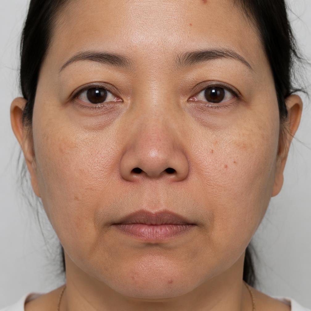 Resultado de protocolo de skin care e bioestimulação — Antes