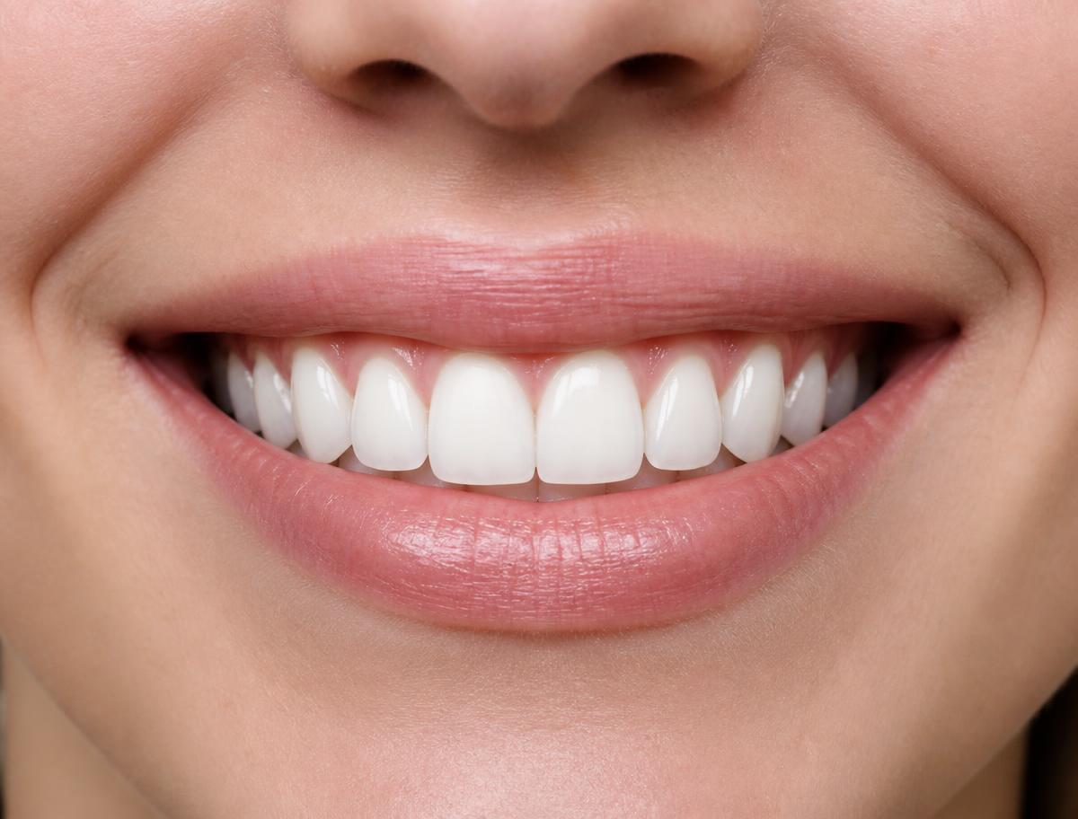 Transformação do sorriso da paciente — Depois